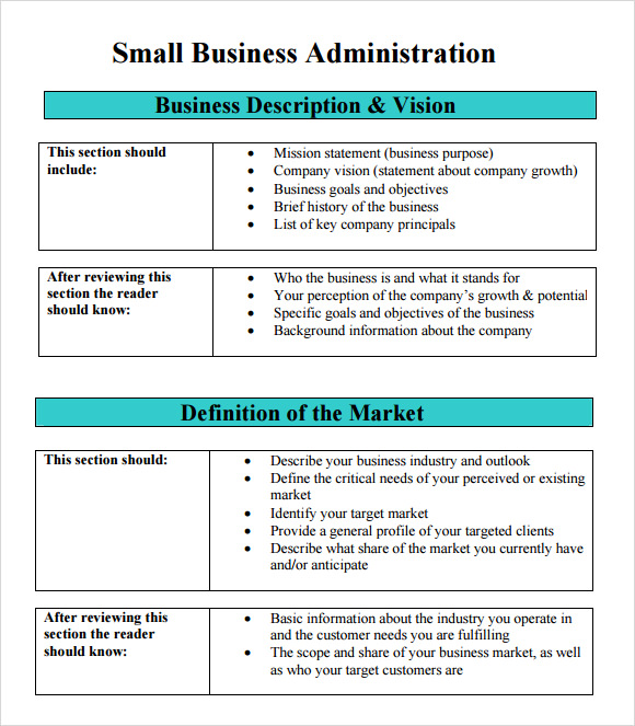 admin business plan