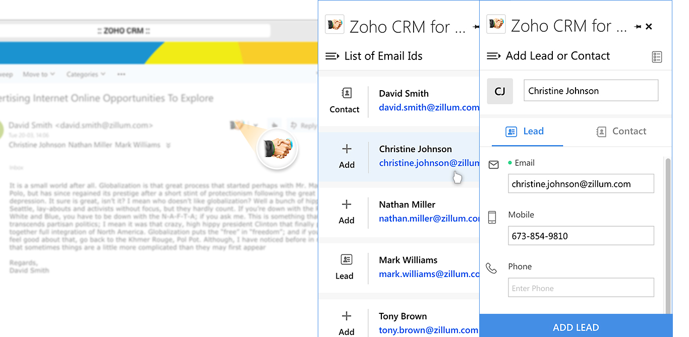 Zoho CRM Plugin for WordPress